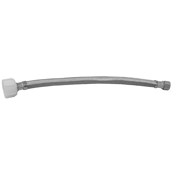 Jones Stephens 1/2in. FIP x 7/8in. BC x 12in Braided Stainless Steel Toilet Connector S04225 - main